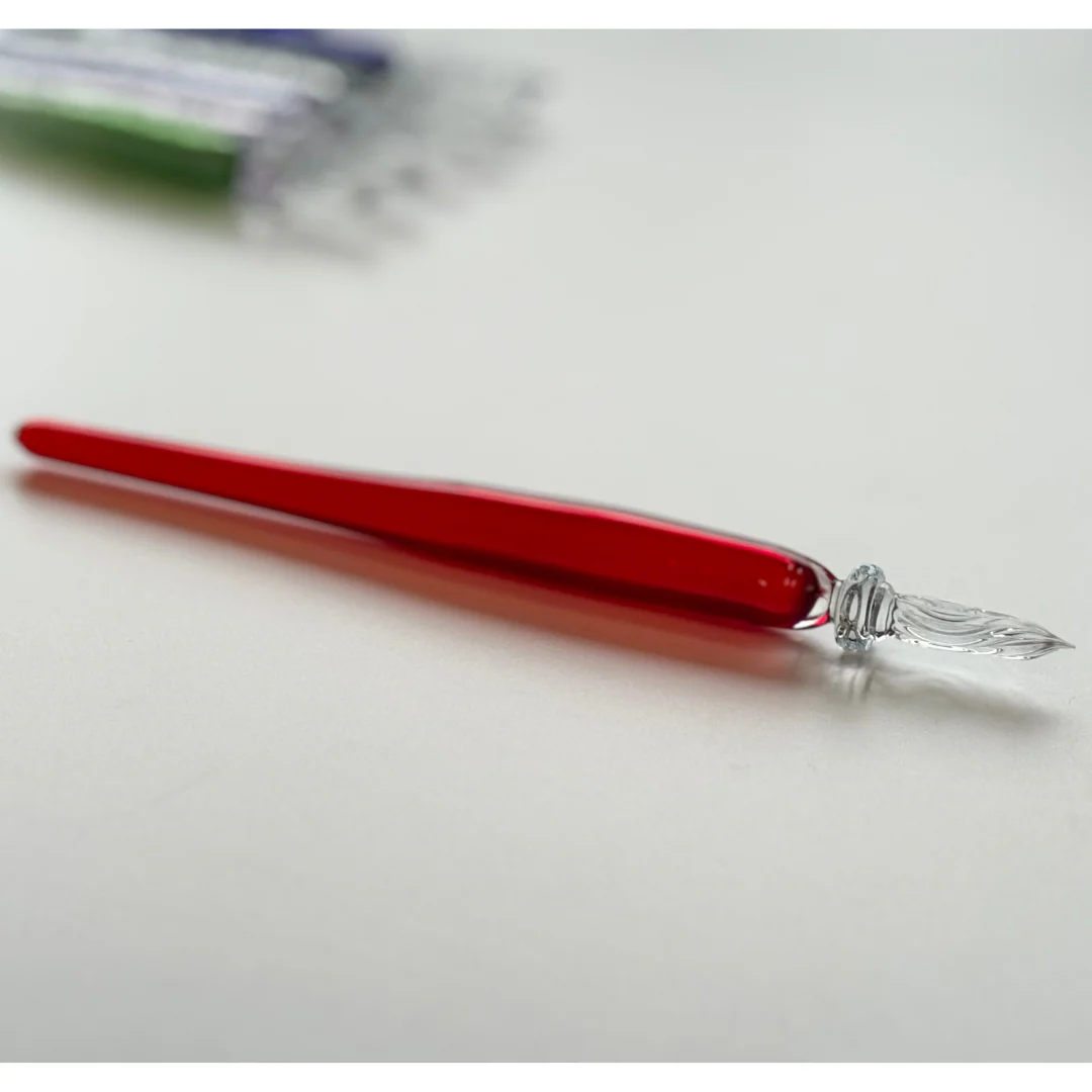 Matsubokkuri Red Glass Fountain Pen - Cherry - Image 5