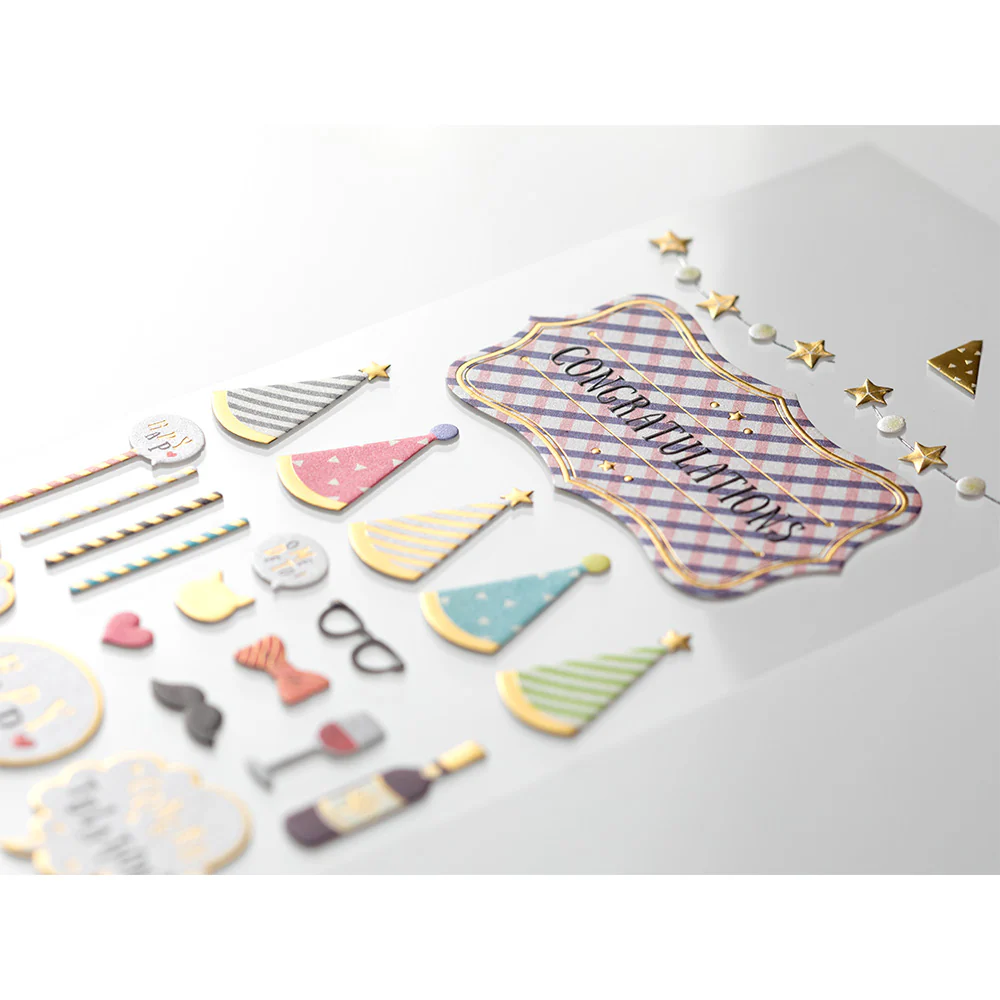Midori Sticker 2360 PaperCraft Museum Title Congratulations -Title Seal - Image 2