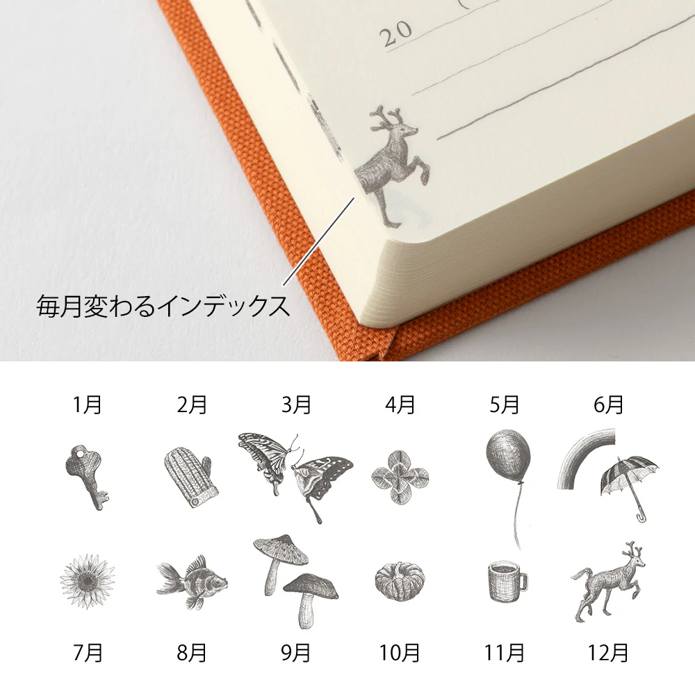Midori 5 Year Diary Gate Mini – Red - Image 6