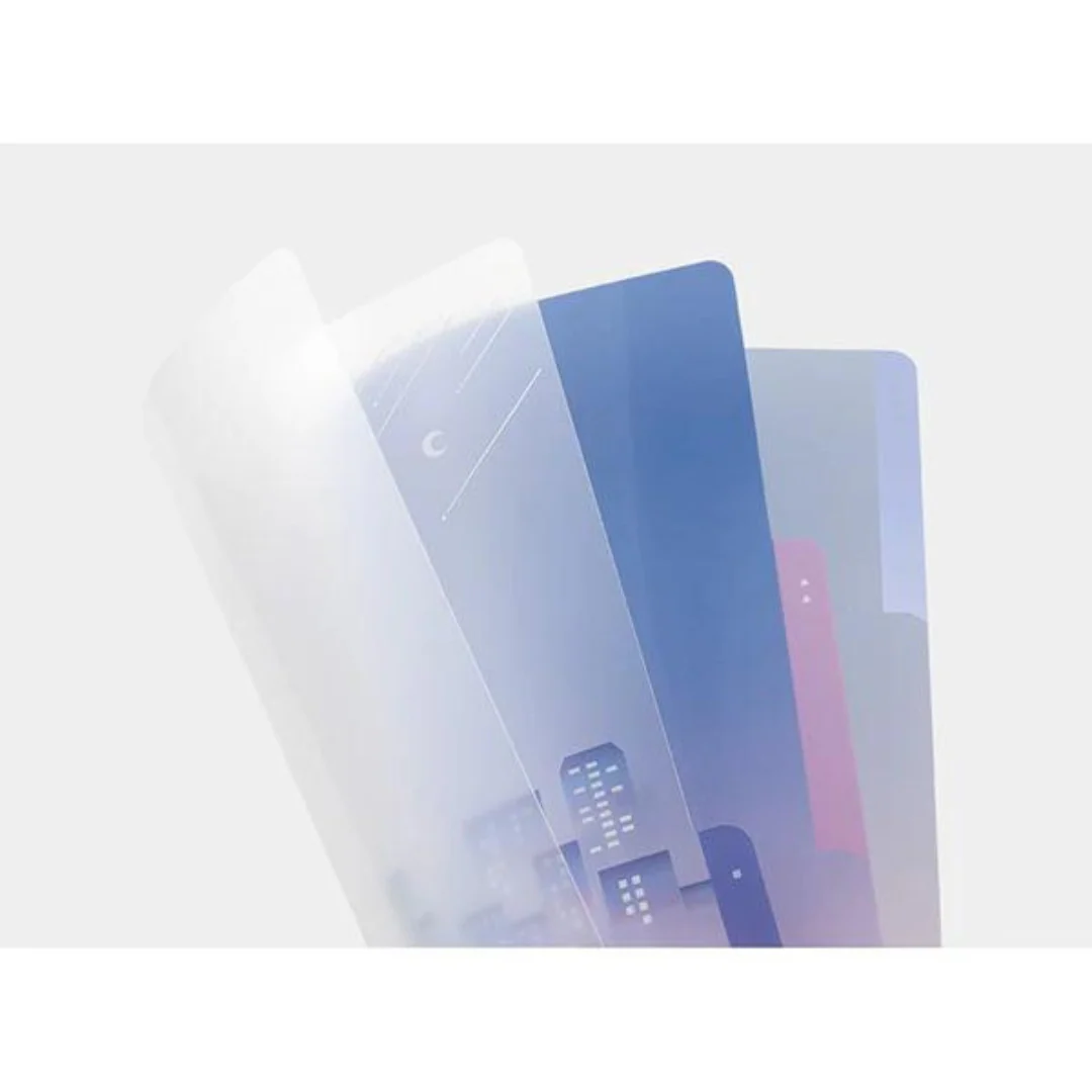 Midori A4 3 Pockets Clear Folder - City Pop - Image 4