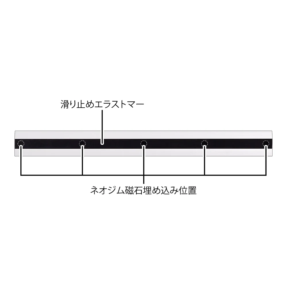 Midori Aluminum Aluminum Ruler - 30cm Non-Slip Silver - Image 6