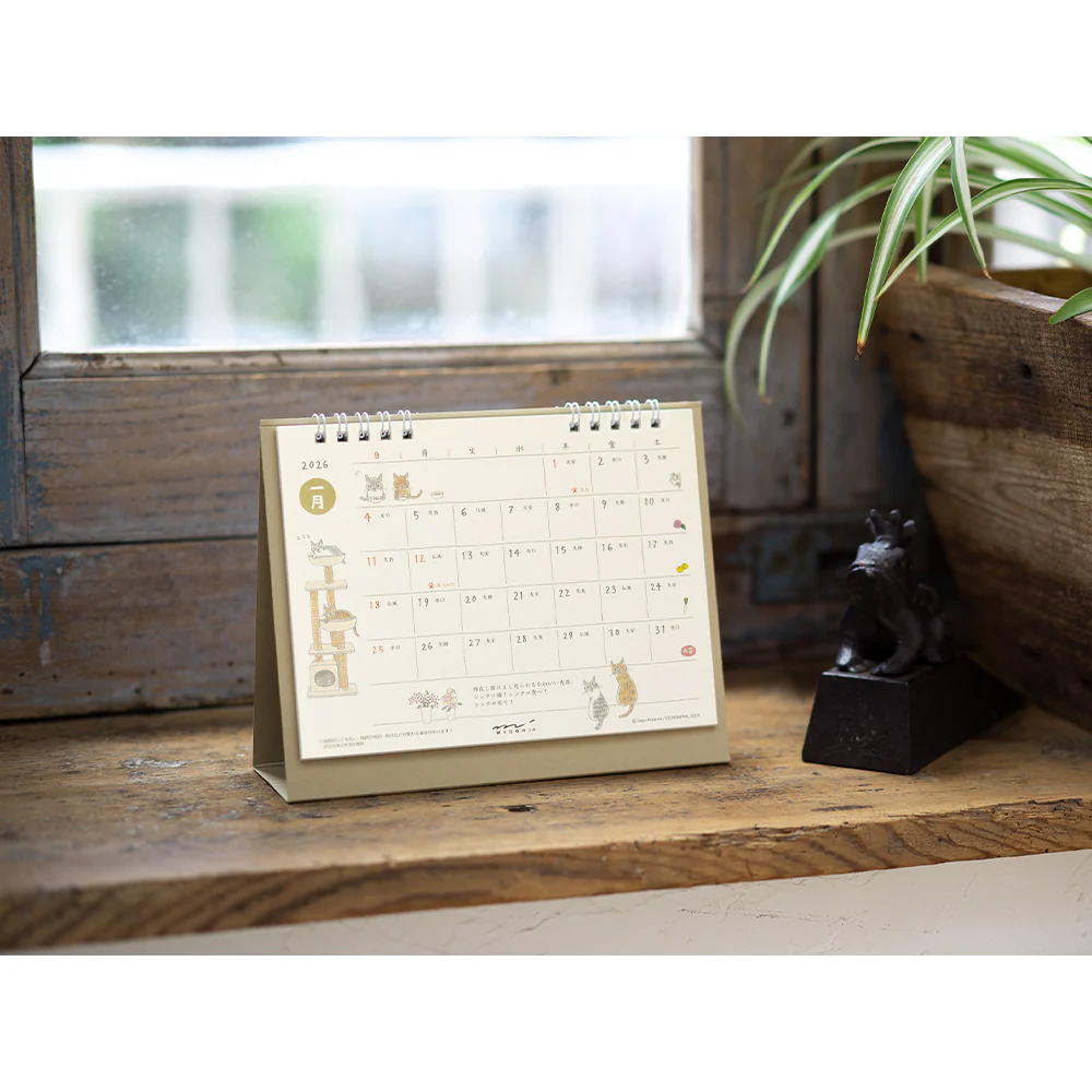 Midori Calendar Ring 2026 (M) - Cat - Image 6