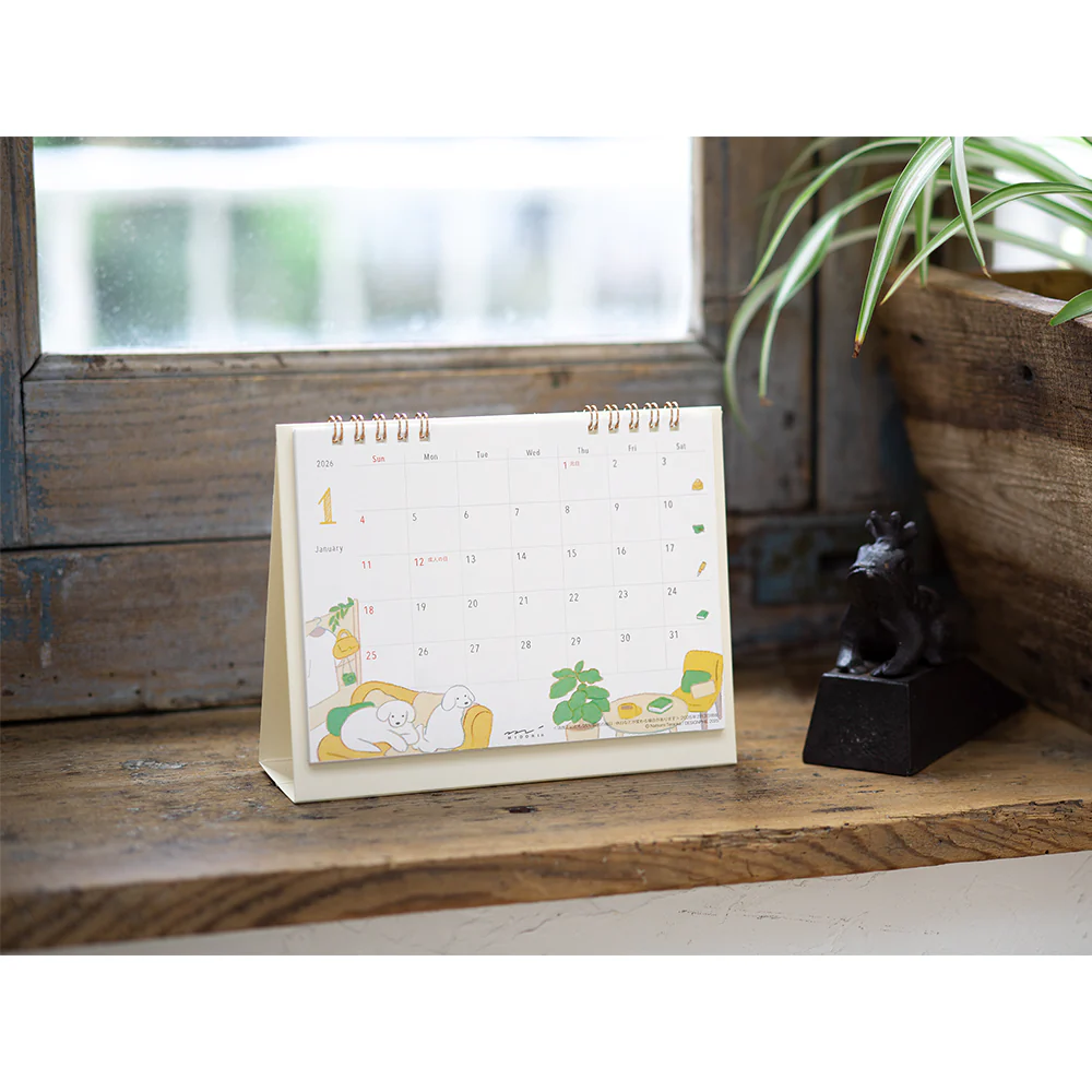 Midori Calendar Ring 2026 (M) - Dog - Image 5