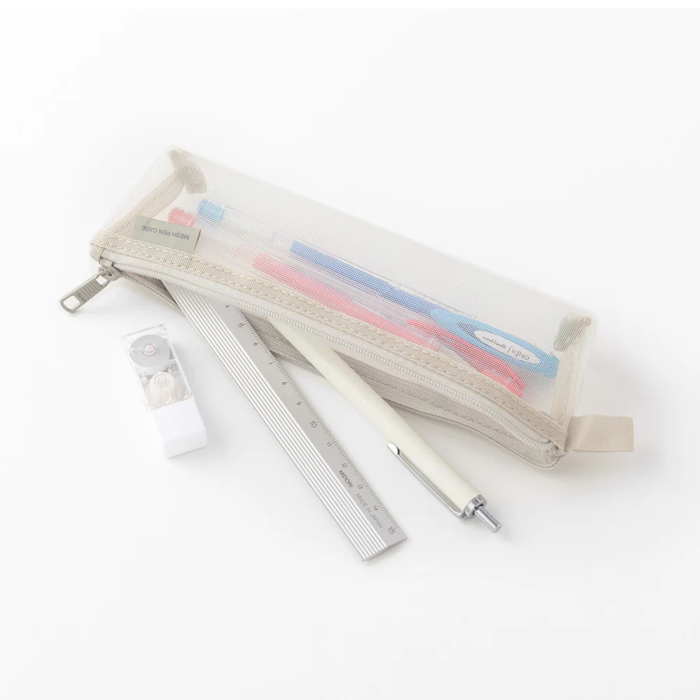 Midori CL Mesh Mini Pen Case Gray A - Image 3