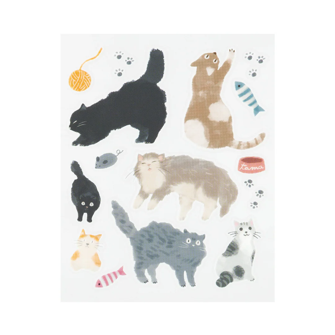 Midori Glossy Transfer Sticker - Cat - Image 2