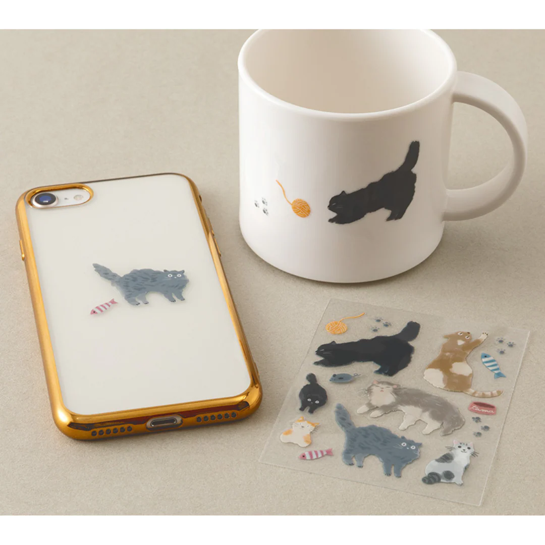 Midori Glossy Transfer Sticker - Cat - Image 3