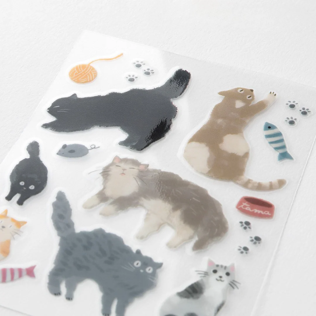 Midori Glossy Transfer Sticker - Cat - Image 4