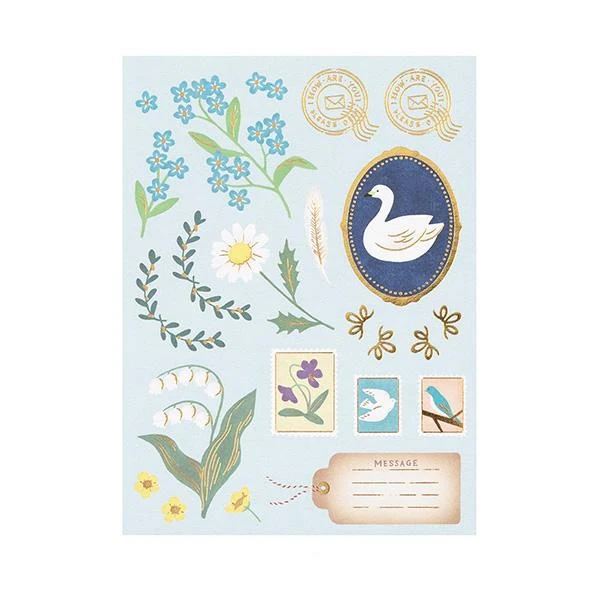 Midori Letter Set Collage - Bird Pattern - Image 2
