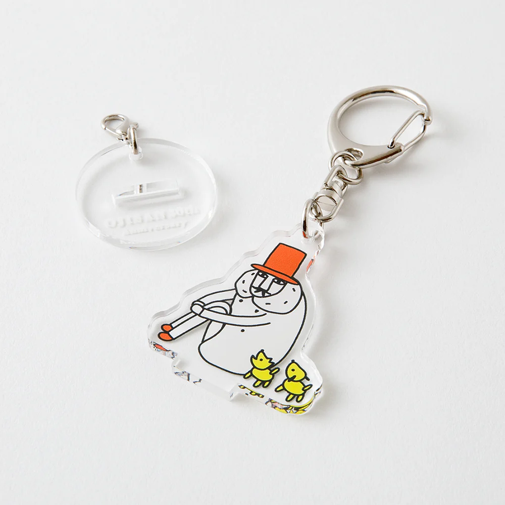Midori Ojisan 30th Anniversary Acrylic Keychain Sit Cross-Legged - Image 2