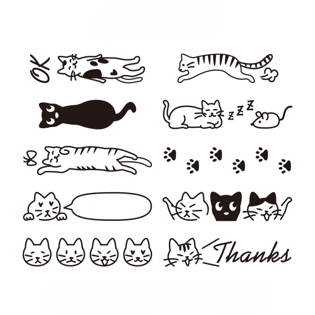 Midori Paintable Rotating Stamp - Cat - Image 4