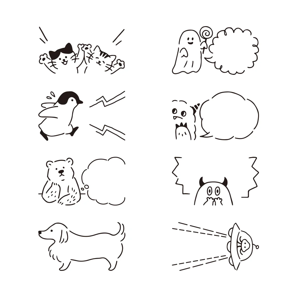 Midori Paintable Rotating Stamp Dial - Speech Bubble - Image 7