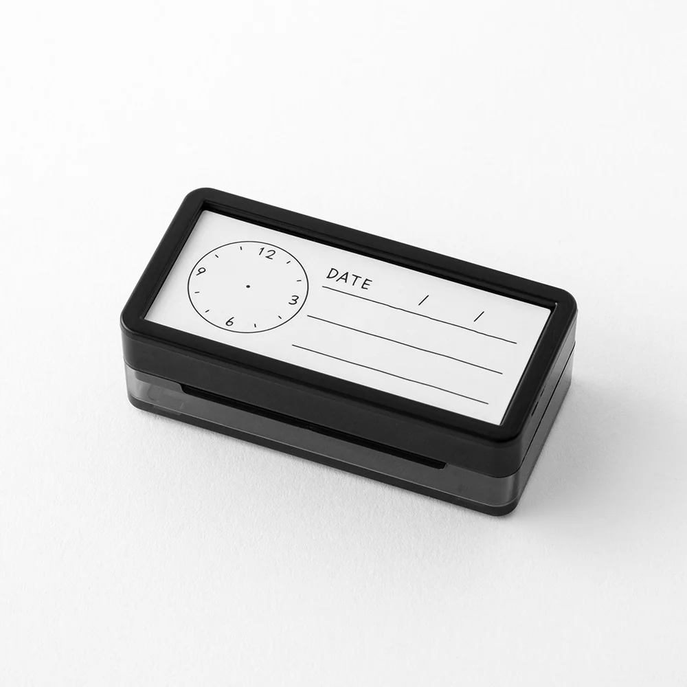 Midori Paintable Stamp Pre-inked Half Size Keep Track of Time - Image 3