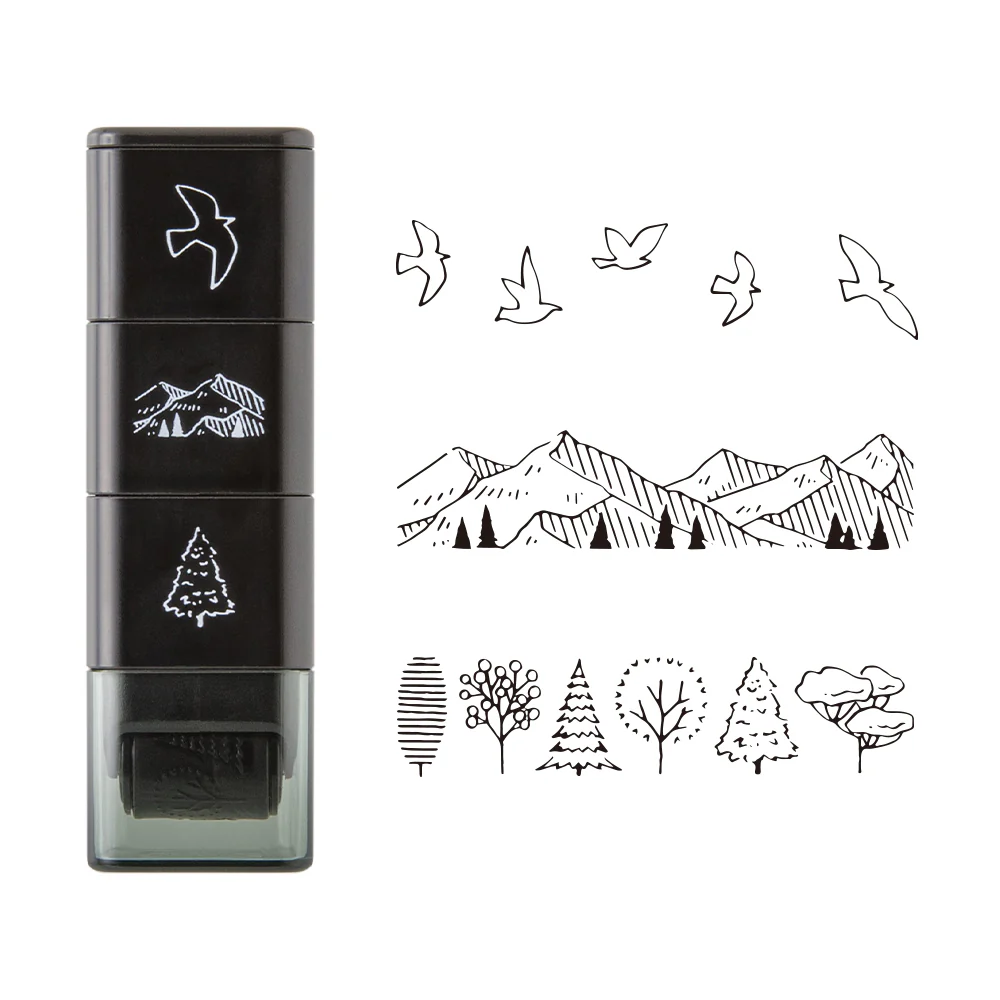 Midori Paintable Stamp Roller - Mountain View - Image 3