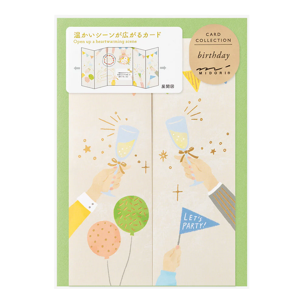 Midori Peel Back and Open Card