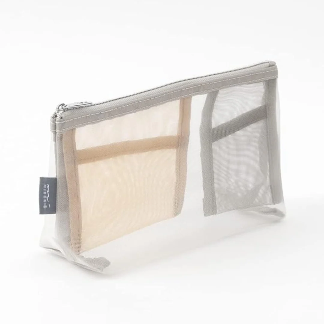 Midori Pen & Tool Pouch Mesh with Gusset - Gray - Image 2