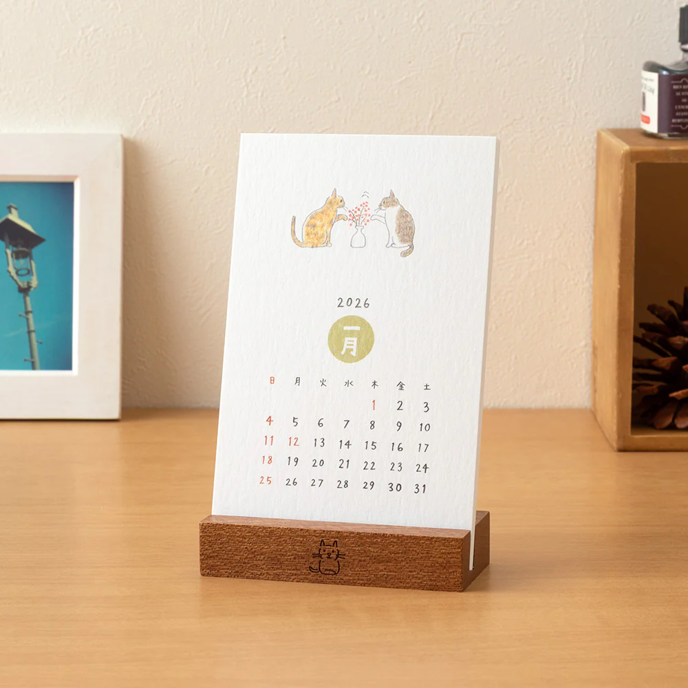 Midori Stand Calendar 2026 - Cat - Image 6