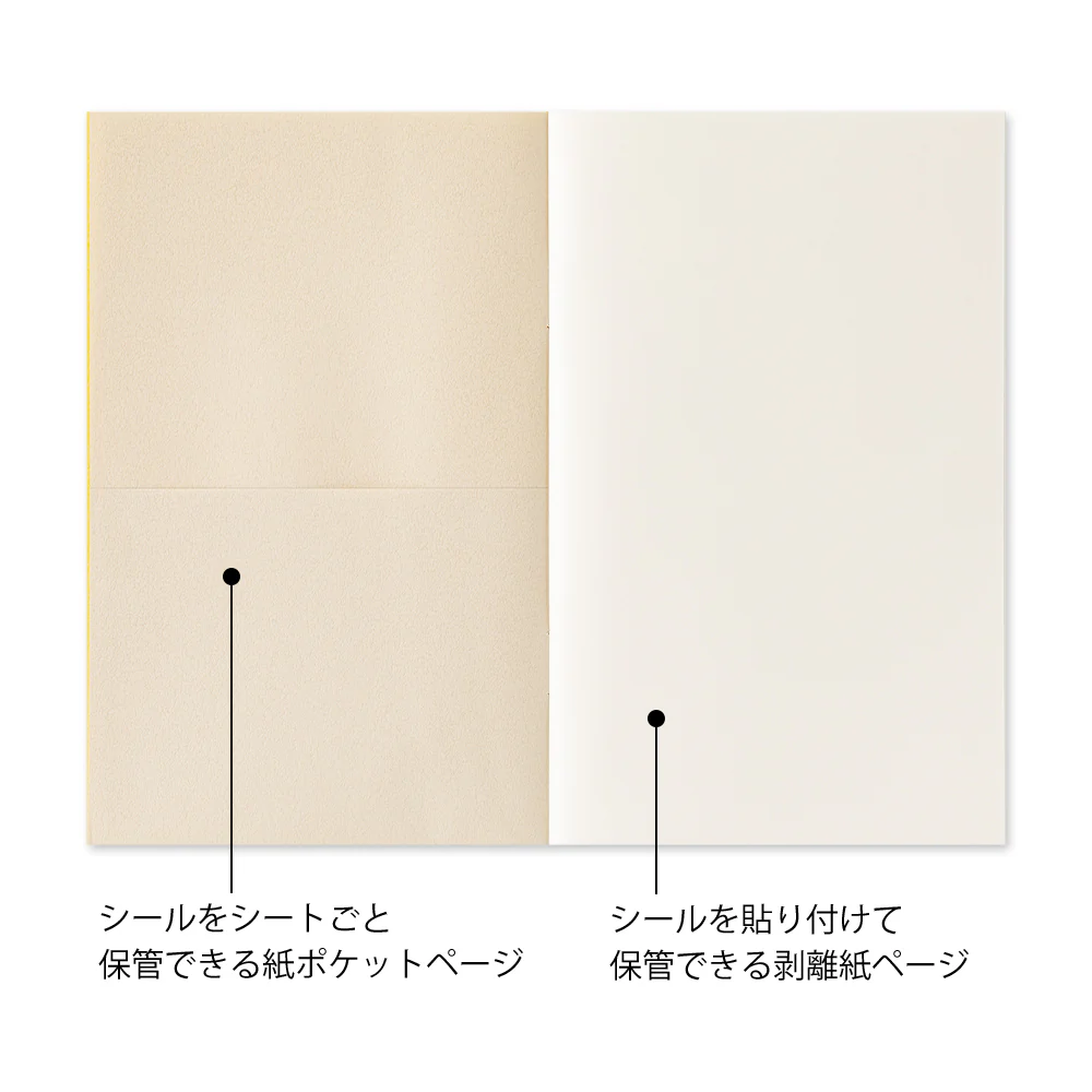Midori Sticker Book with Pocket - Yellow - Image 6