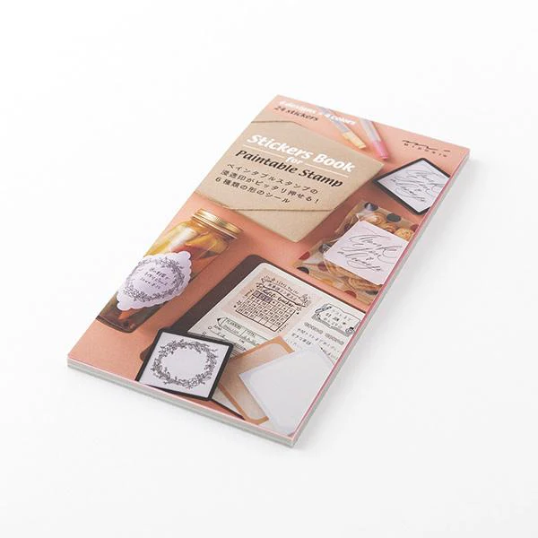 Midori Stickers Book For Pre-Inked Stamp - Warm Colors - Image 2