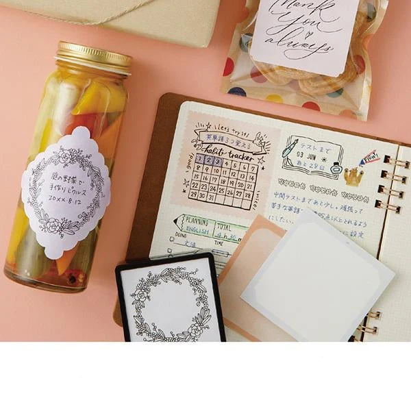 Midori Stickers Book For Pre-Inked Stamp - Warm Colors - Image 7
