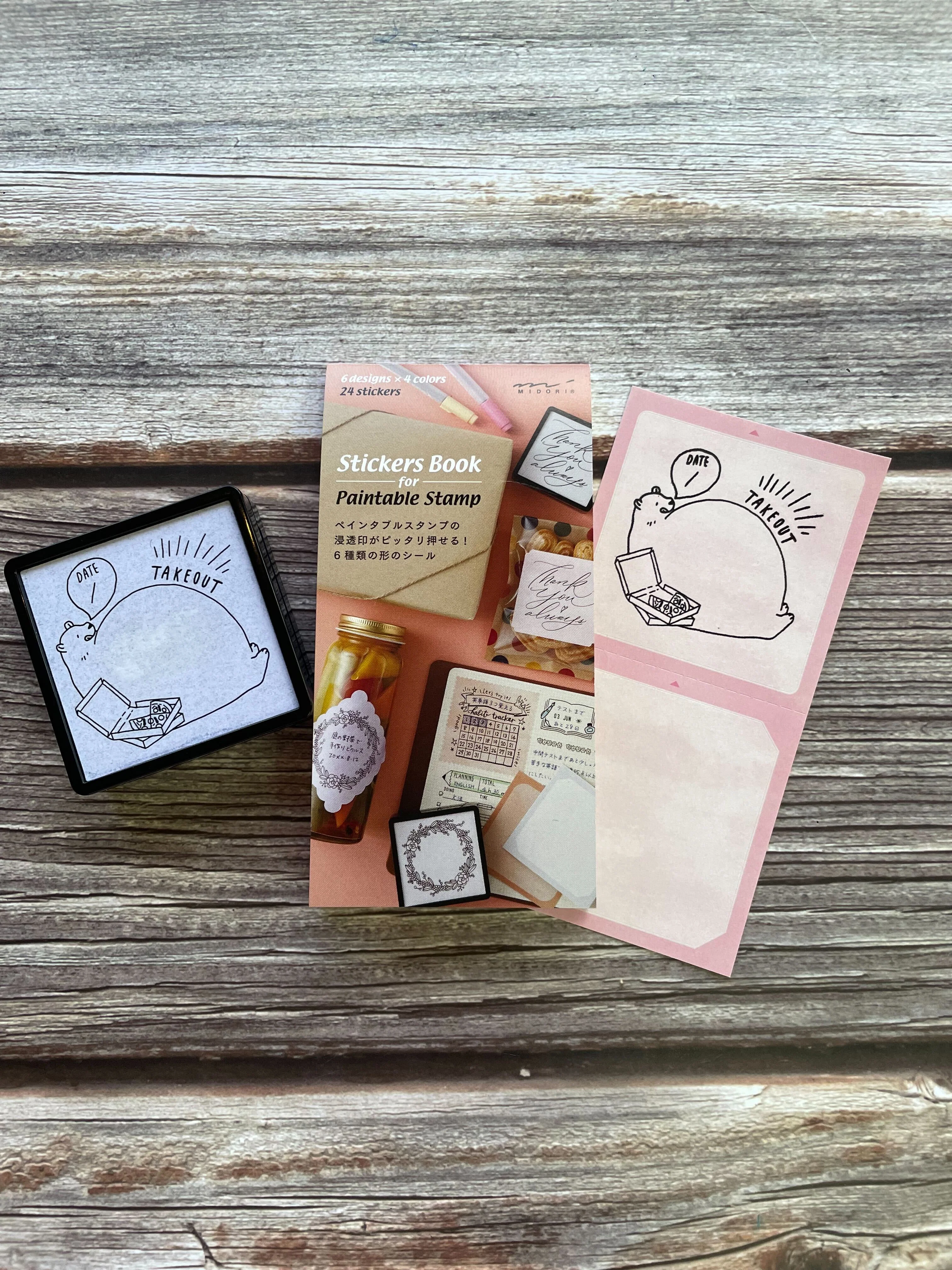 Midori Stickers Book For Pre-Inked Stamp - Warm Colors - Image 9