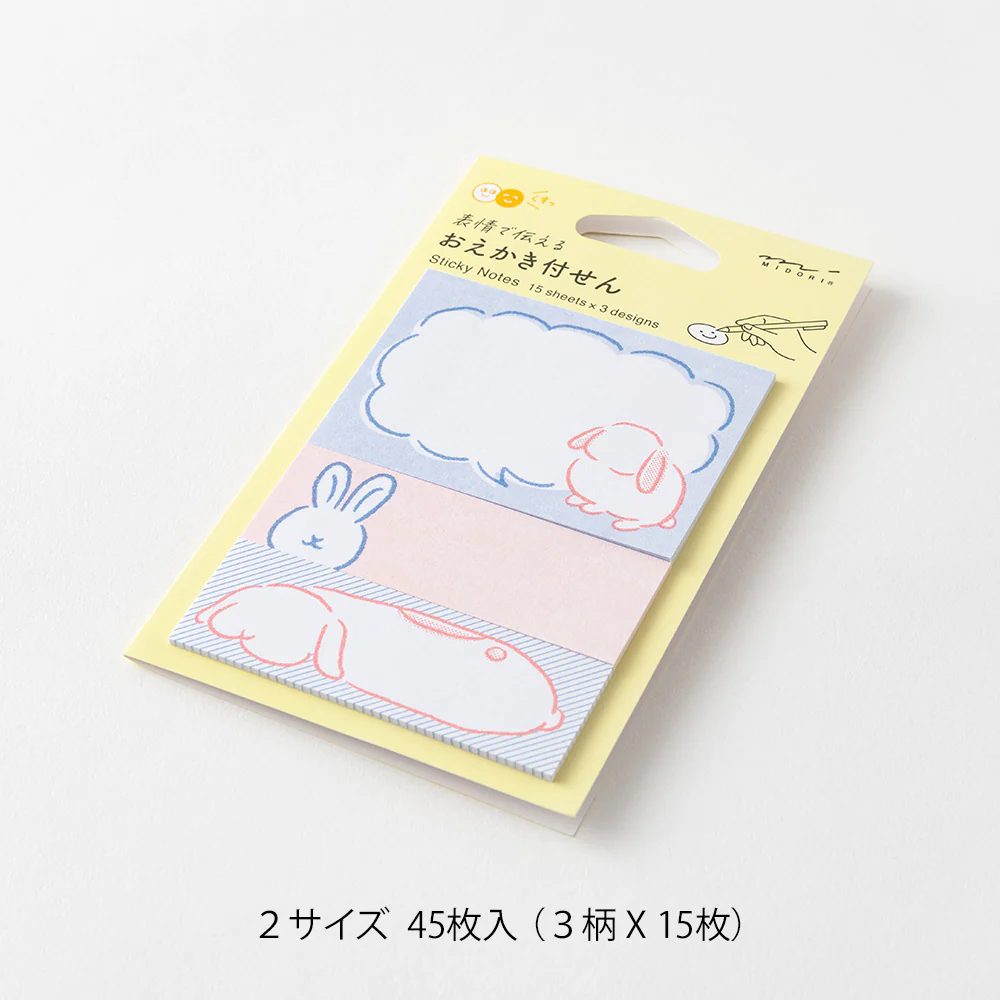 Midori Sticky Notes - Drawing Rabbit - Image 2