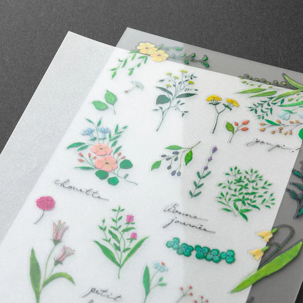 Midori Transfer Sticker - Flowering Plants Motifs - Image 3