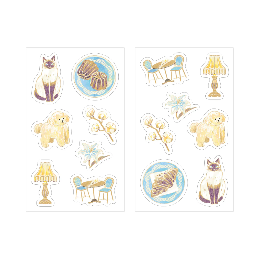 Midori Yuka Takamaru Decoration Stickers - Beige - Image 2