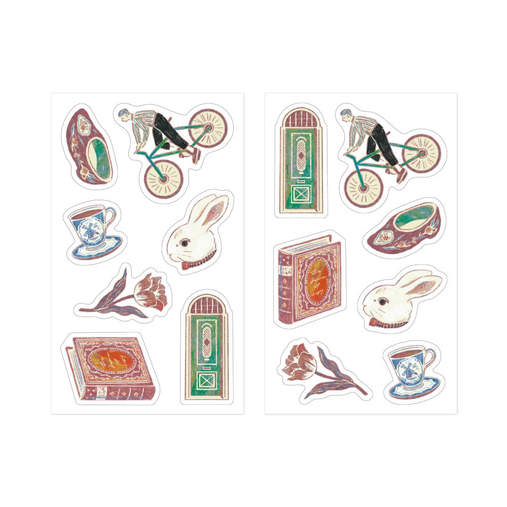 Midori Yuka Takamaru Decoration Stickers - Dark Red - Image 2