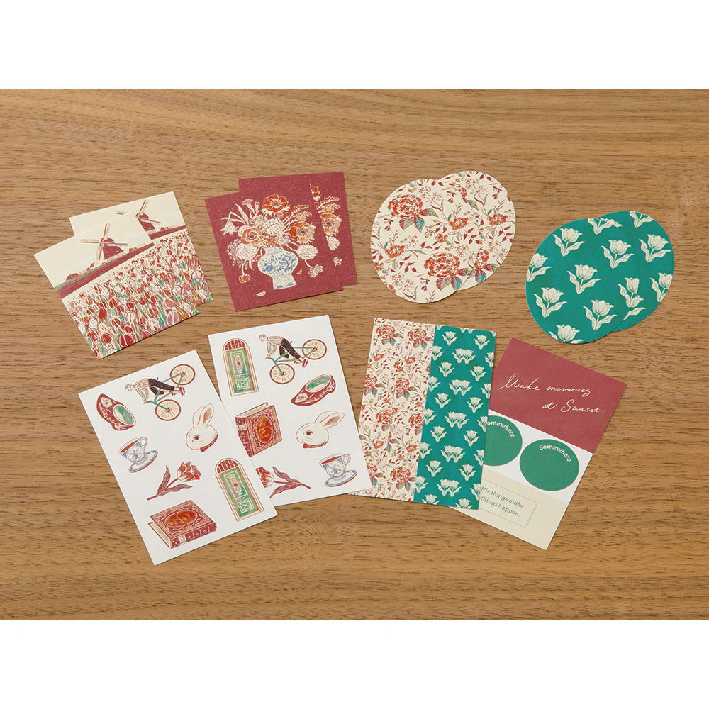Midori Yuka Takamaru Decoration Stickers - Dark Red - Image 7