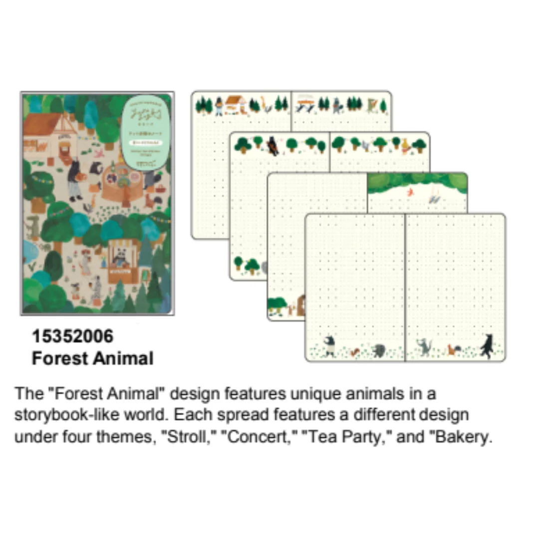 Midori Yuru Log Notebook [B6] - Forest Animal - Image 10