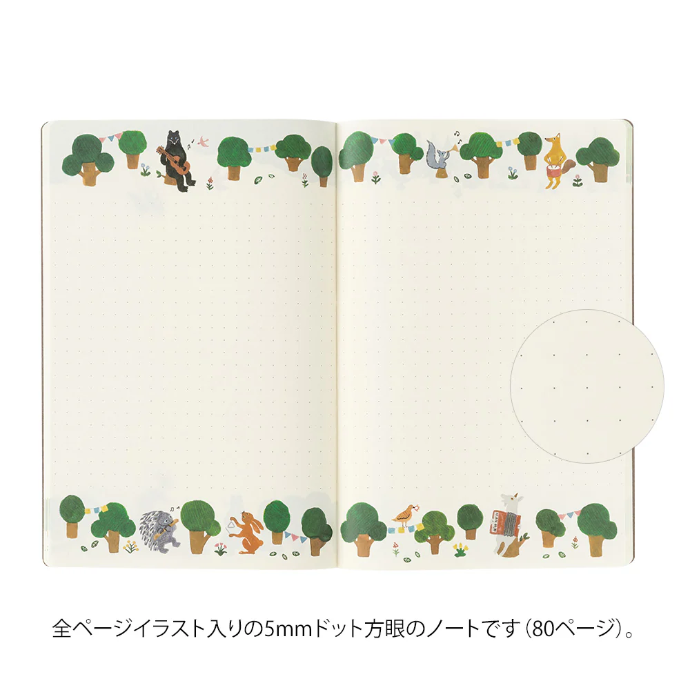 Midori Yuru Log Notebook [B6] - Forest Animal - Image 7
