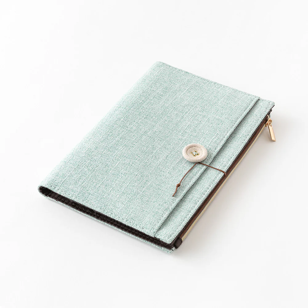 Midori Yuru Log Notebook Cover [B6] - Cloth Light Blue - Image 10
