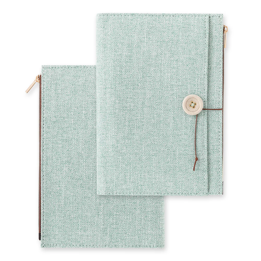 Midori Yuru Log Notebook Cover [B6] - Cloth Light Blue - Image 2