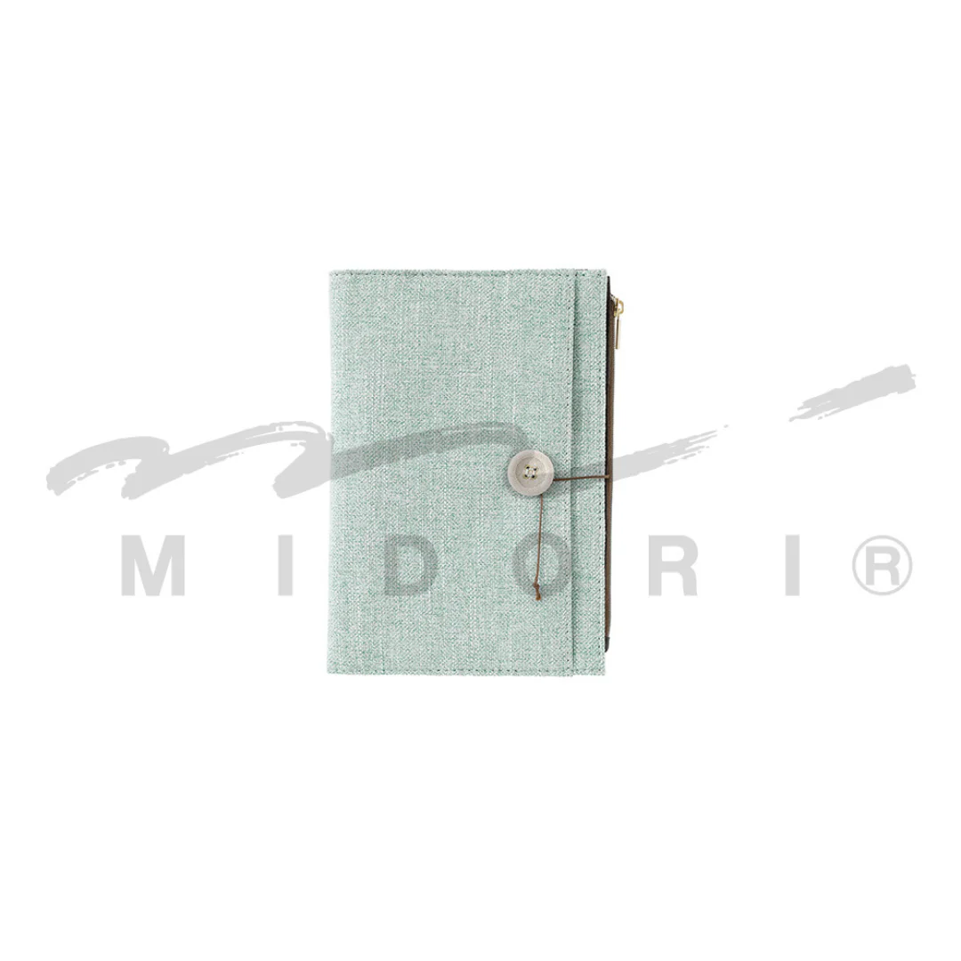 Midori Yuru Log Notebook Cover [B6] - Cloth Light Blue - Image 4