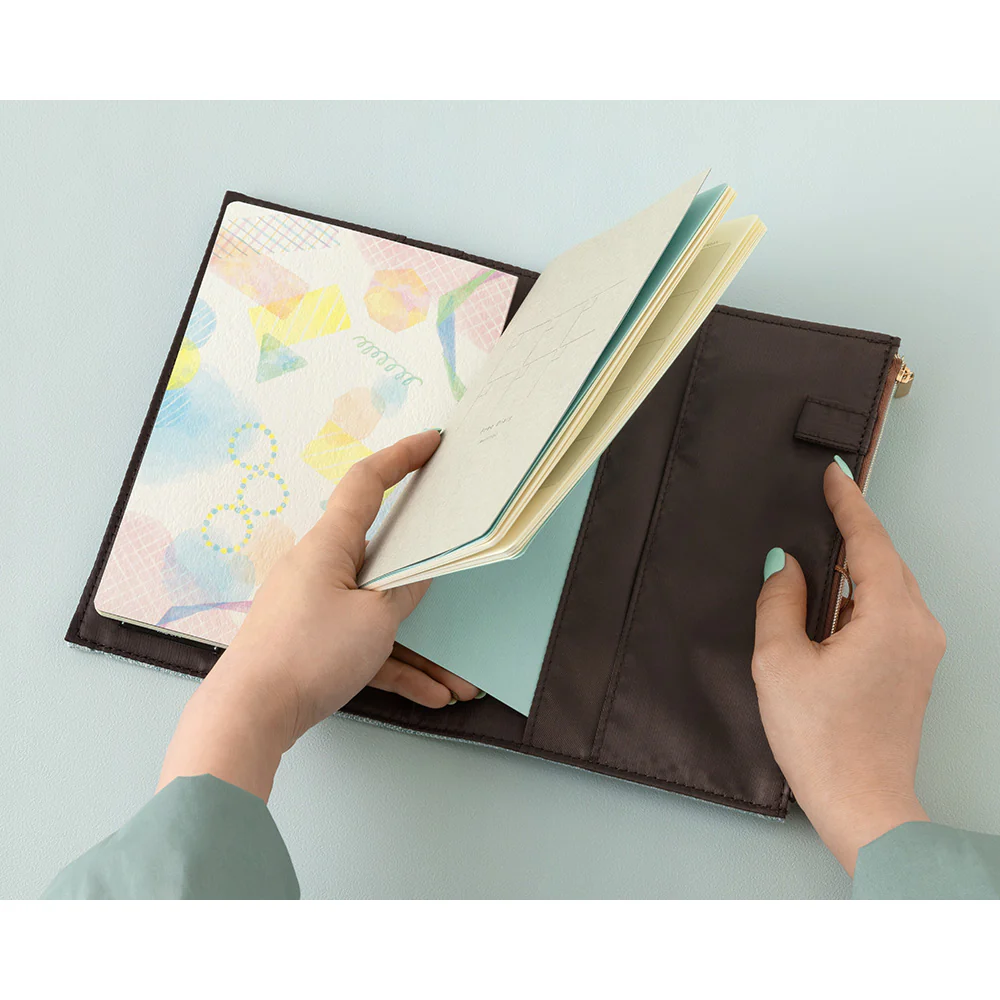 Midori Yuru Log Notebook Cover [B6] - Cloth Light Blue - Image 5