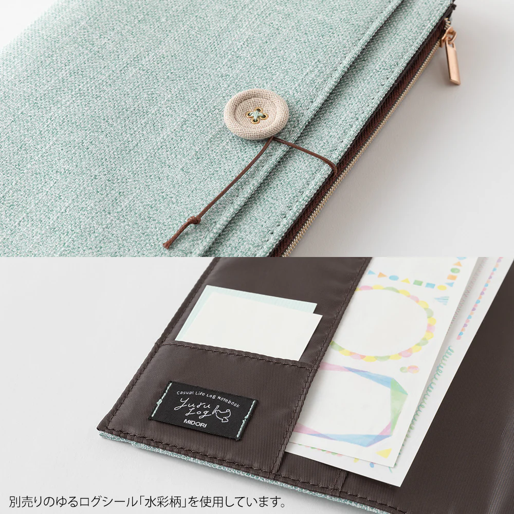 Midori Yuru Log Notebook Cover [B6] - Cloth Light Blue - Image 6