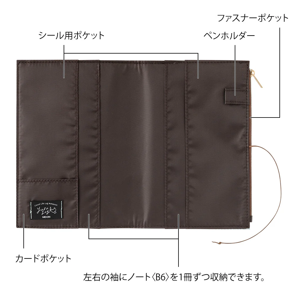 Midori Yuru Log Notebook Cover [B6] - Cloth Light Blue - Image 9
