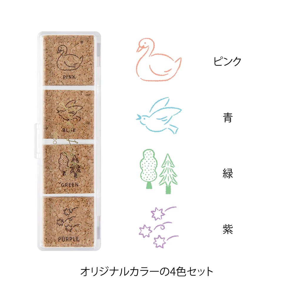 Midori Yuru Log Pre-inked Stamp - Forest Scenery - Image 3