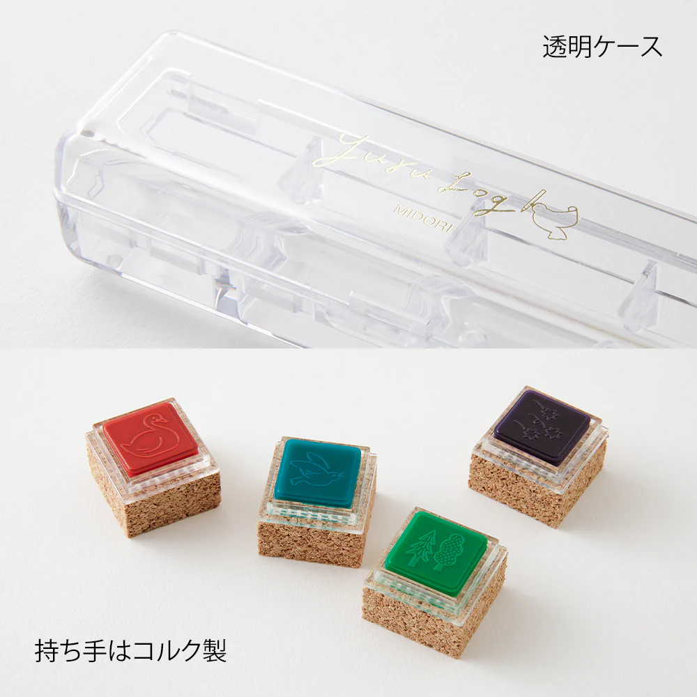 Midori Yuru Log Pre-inked Stamp - Forest Scenery - Image 5