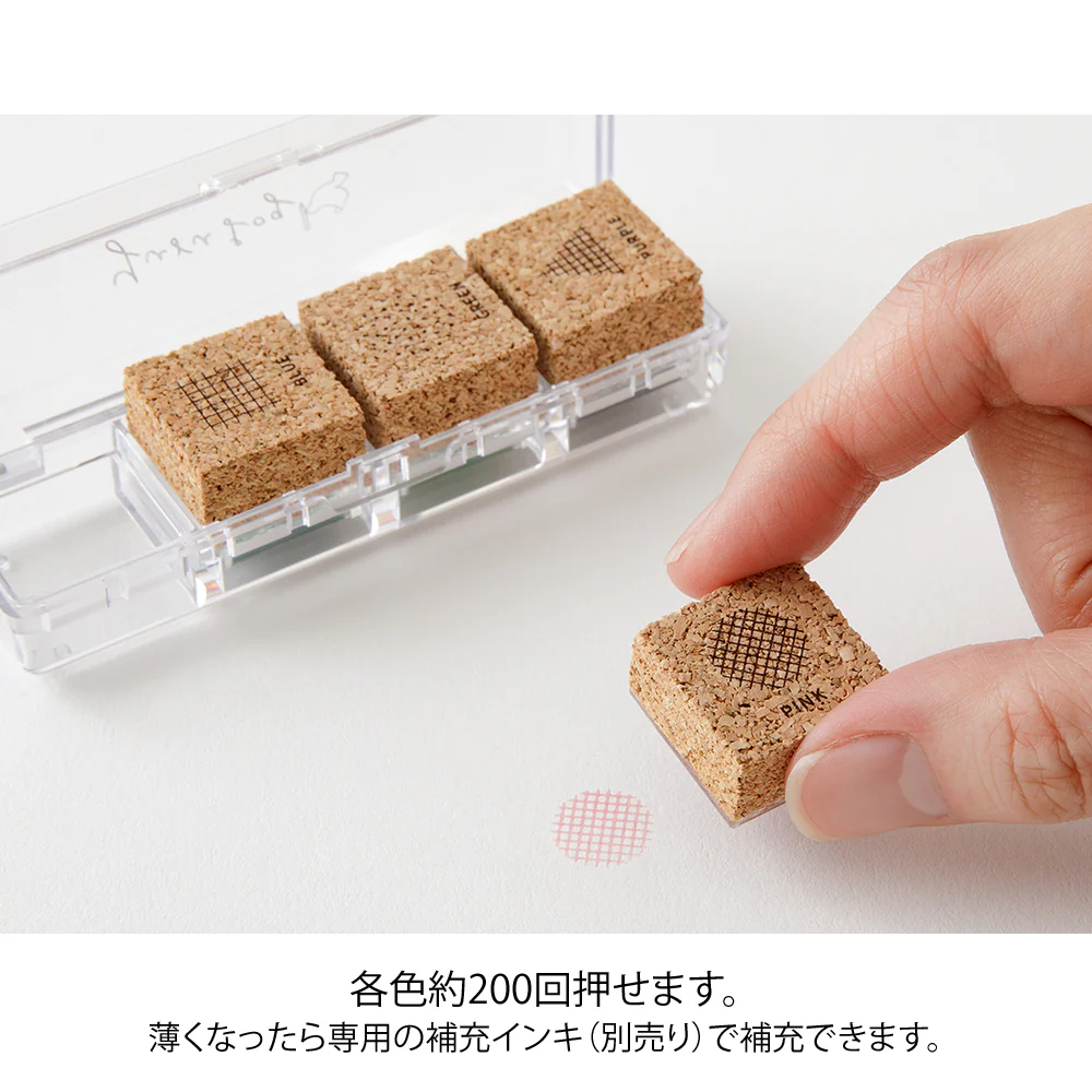Midori Yuru Log Pre-inked Stamp - Geometry - Image 4