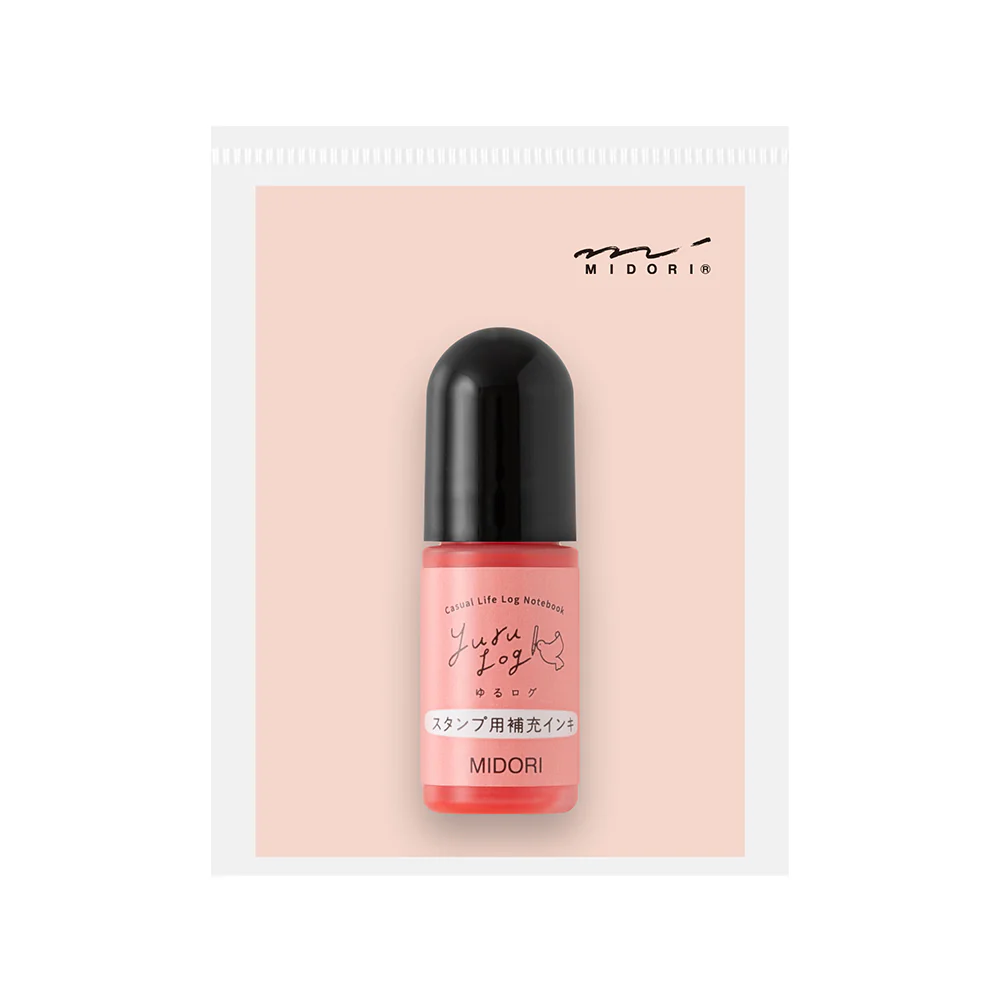 Midori Yuru Log Stamp Pre-inked Refill Ink - Pink