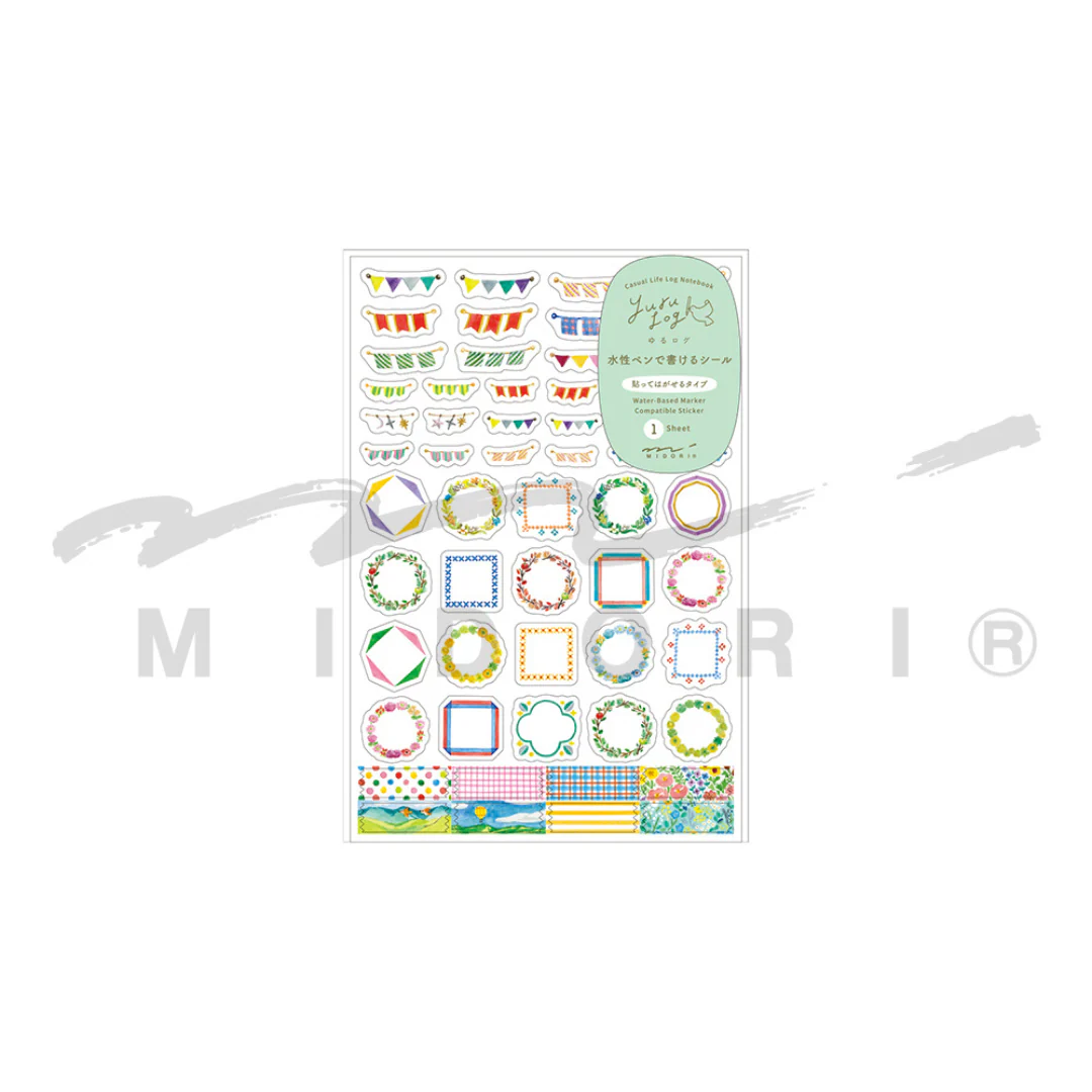 Midori Yuru Log Sticker (1 Sheet) - Decoration - Image 4
