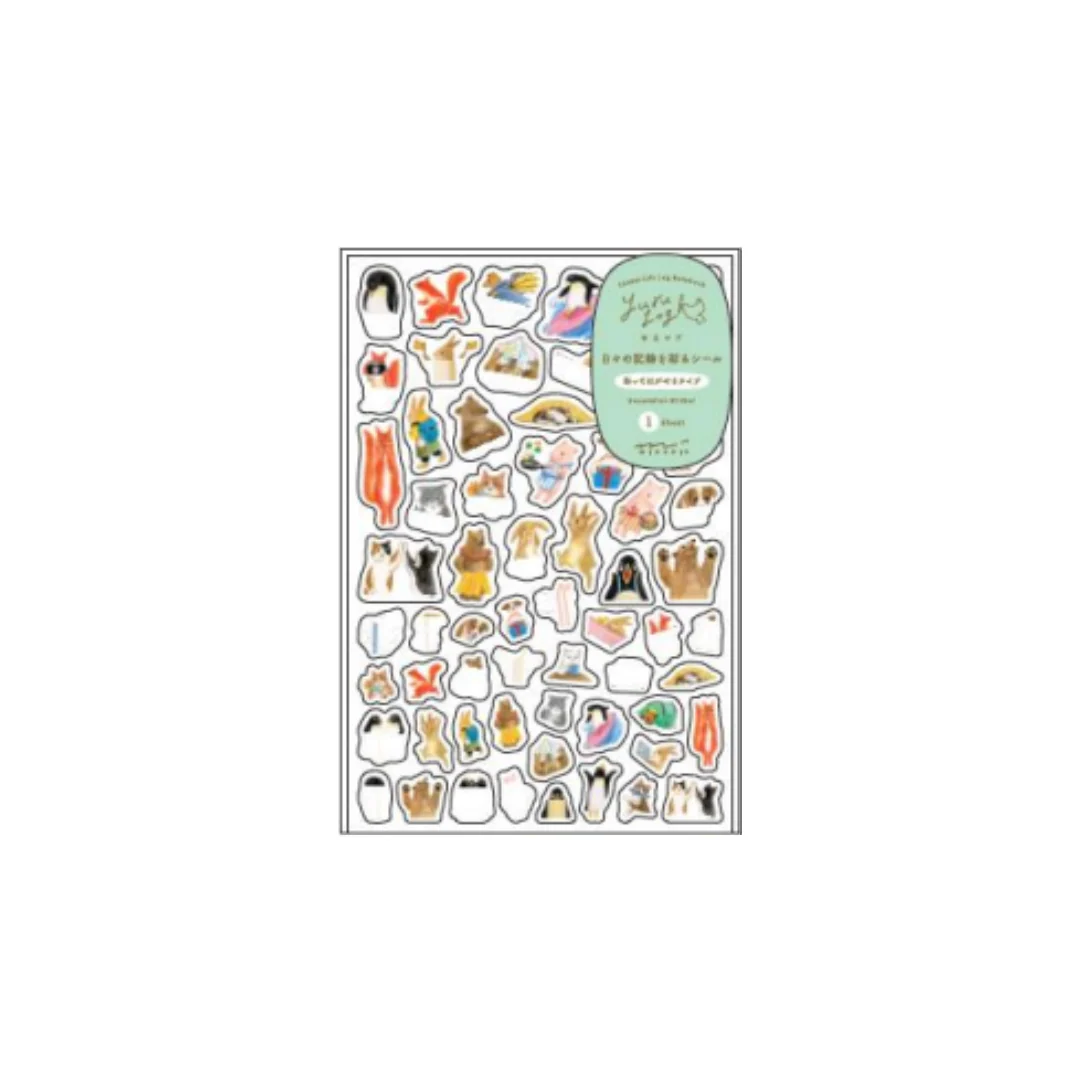 Midori Yuru Log Sticker (1 Sheet) - Animal - Image 3