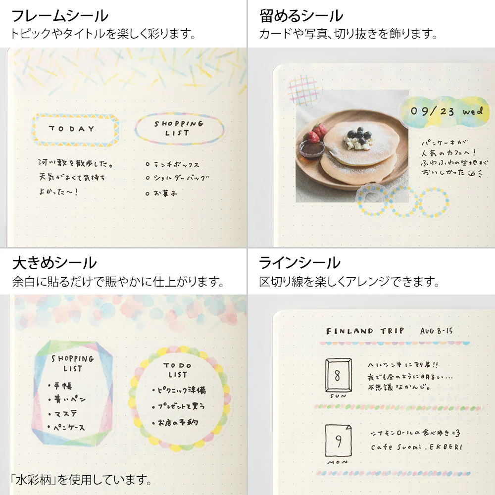 Midori Yuru Log Sticker (2 Sheets) - Scandinavia - Image 4