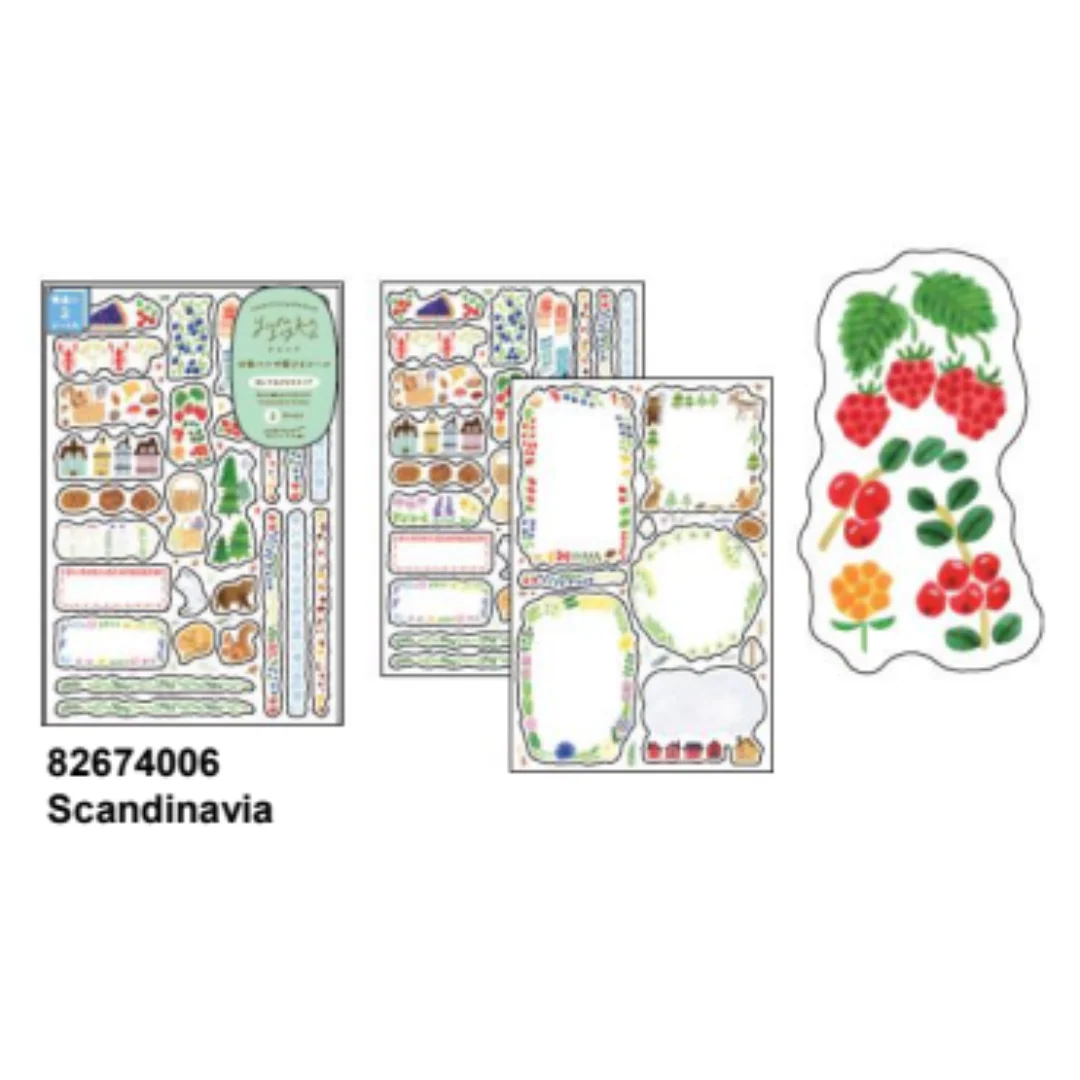 Midori Yuru Log Sticker (2 Sheets) - Scandinavia - Image 8
