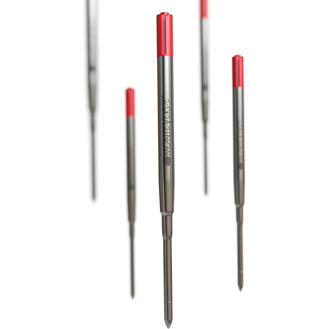 Monteverde Soft Roll Ballpoint Refill To Fit Parker Ballpoint Pen (Pack of 2) - Red / Medium - Image 4