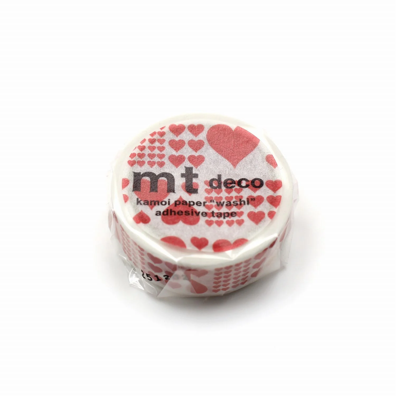 MT 1P Kamoi Washi Tape - Heart Red - Image 2