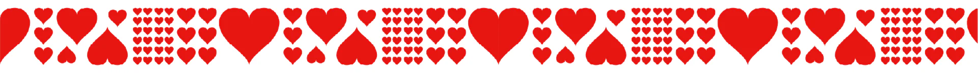 MT 1P Kamoi Washi Tape - Heart Red - Image 4