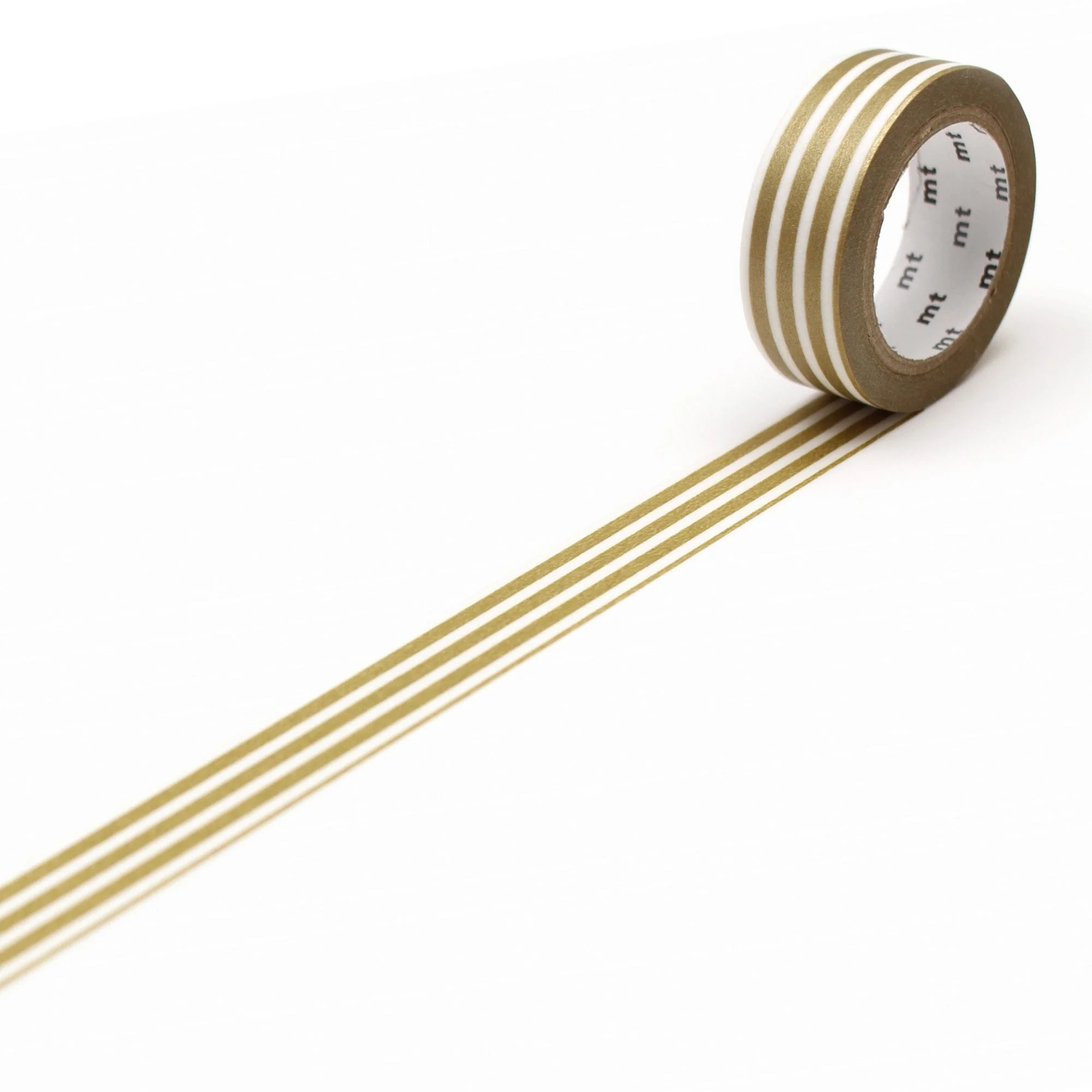 MT Masking Tape Deco Washi Tape - Border Gold 2 - Image 2