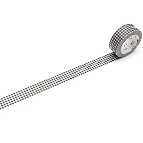 MT Deco Washi Tape - Delicate Black Checkered - Image 2
